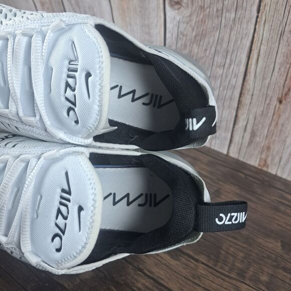 Nike Air Max 270 Running Shoes Women's Sz 11 White Black AH6789-100 (VGC) - Picture 7 of 8